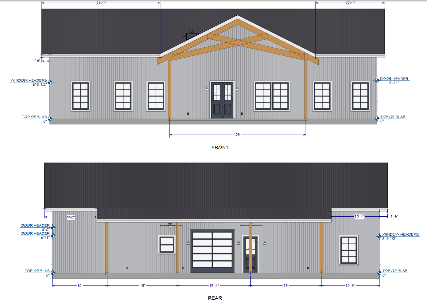 LP-2807 Wescott Barndominium House Plans