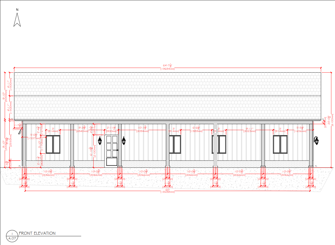 PL-61703 Medfield Barndominium House Plan